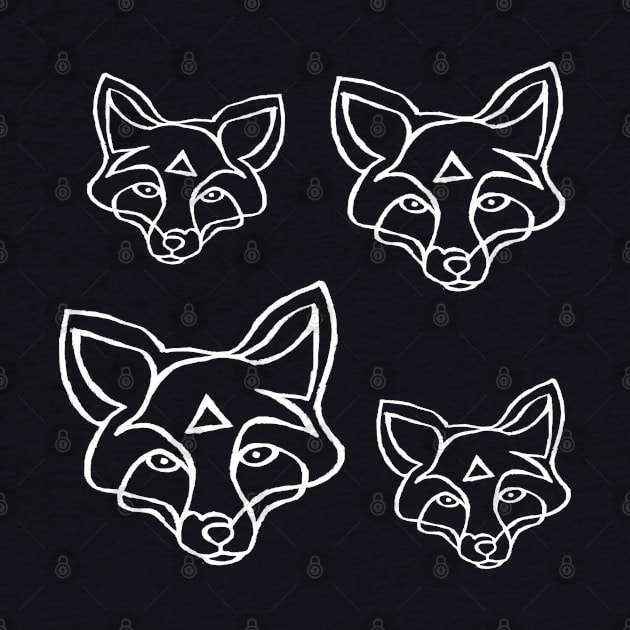 Minimal Fox Pattern, Fox Love by badlydrawnbabe